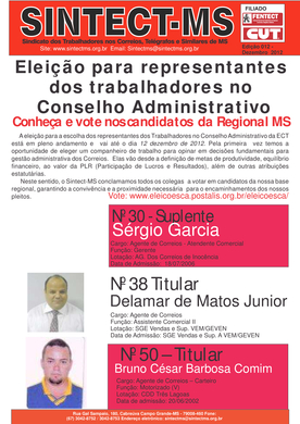 Informativo  Eleição para Representantes dos Trabalhadores no Conselho Administrativo da ECT