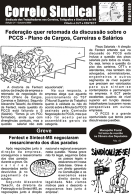 Veja aqui o último Correio Sindical