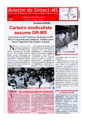 Boletim do SINTECT-MS - Edição 02 - Abril Ano 2003