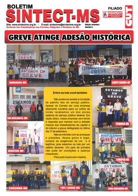 Boletim 004 - Campanha Salarial - greve dos ecetistas cresce no MS